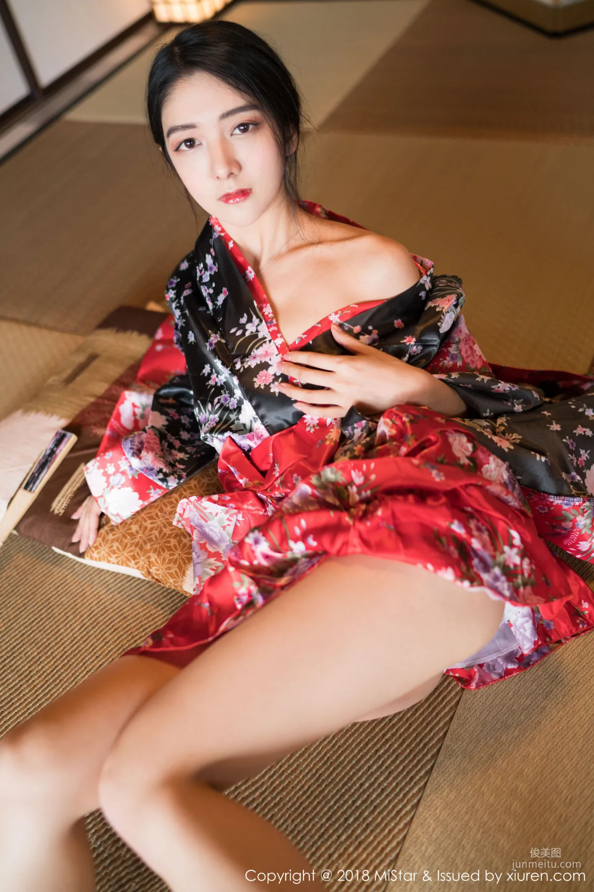 Xiao Reba, Open-Back Sweater + Kimono + OL Workplace [MiStar] VOL.213 Photo Set photo 15