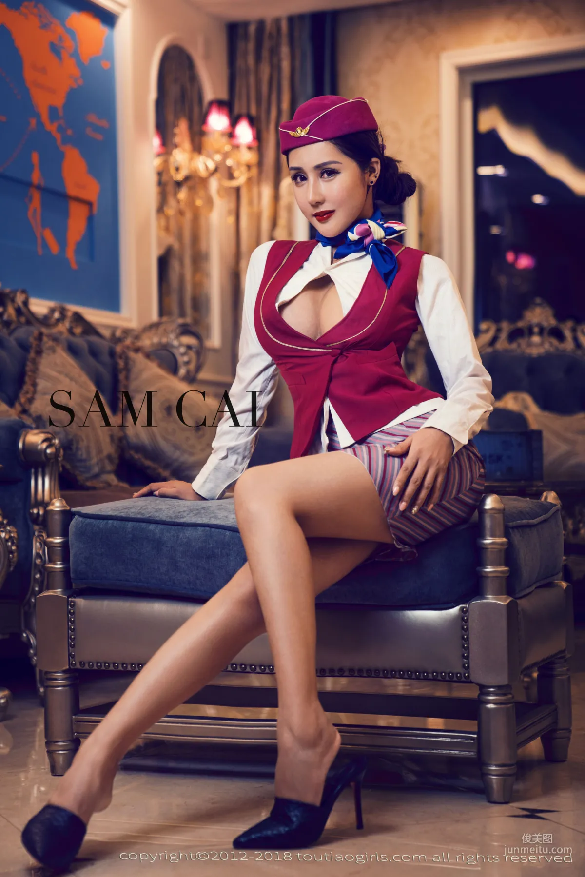 Teacher Cai Private Flight Attendant [TouTiao Goddess] Photo Set photo 5