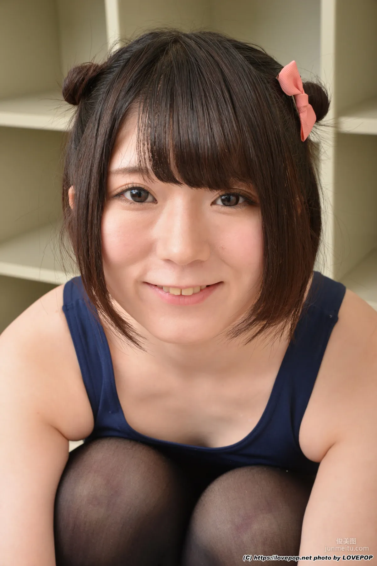 [LovePop] Shinozaki Mio, Mio Shinozaki, Black Stockings + School Swimsuit Set09 Photo Set photo 30
