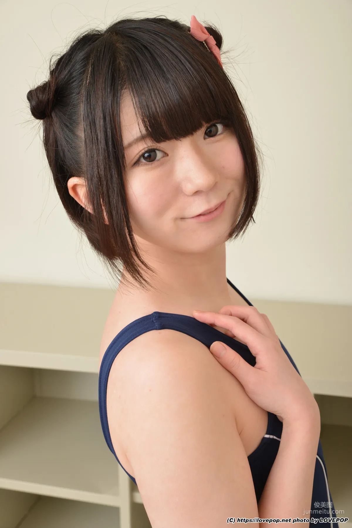 [LovePop] Shinozaki Mio, Mio Shinozaki, Black Stockings + School Swimsuit Set09 Photo Set photo 7