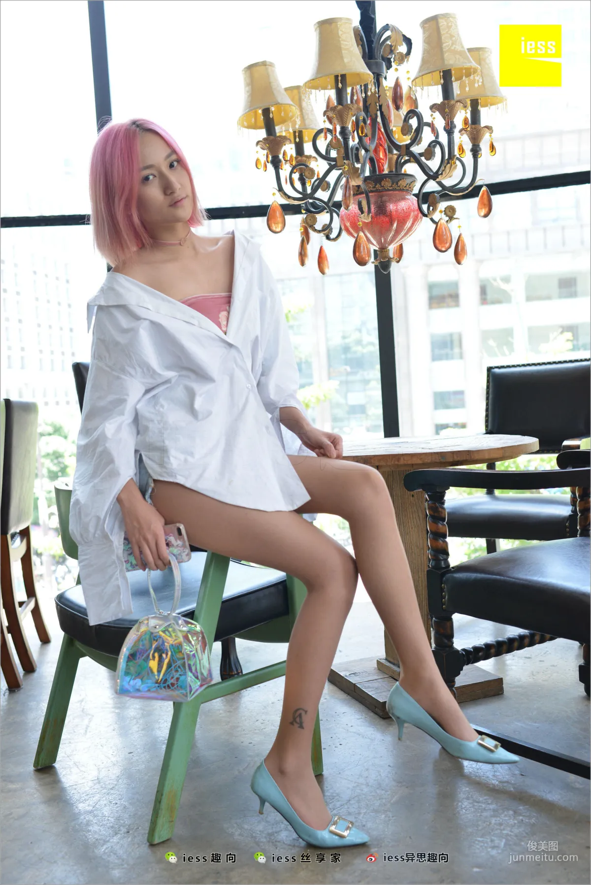 Xiao Xiao "Black Stockings Goddess's Red Blue Yellow" [IESS] Silk Stockings Bento 228 Photo Set photo 63