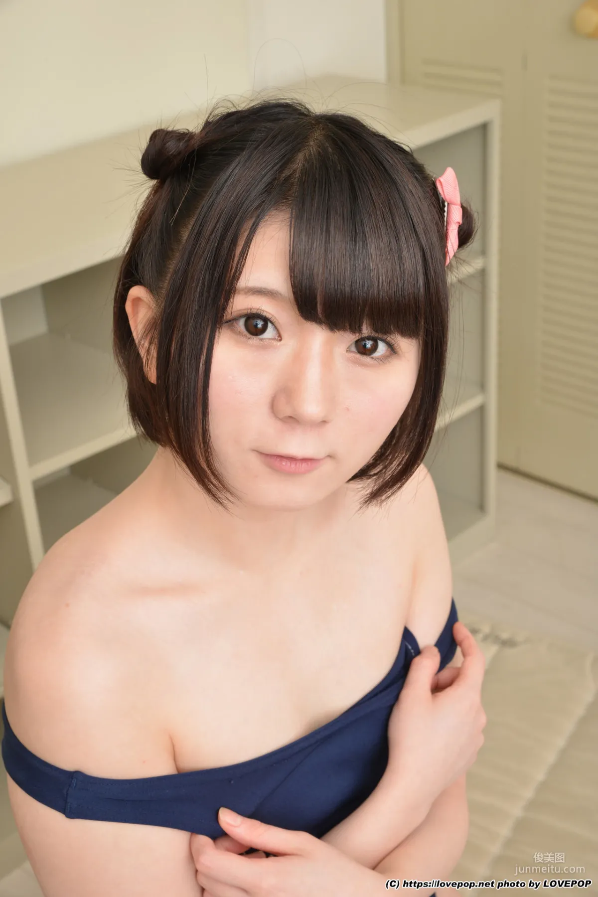 [LovePop] Shinozaki Mio, Mio Shinozaki, Black Stockings + School Swimsuit Set09 Photo Set photo 78