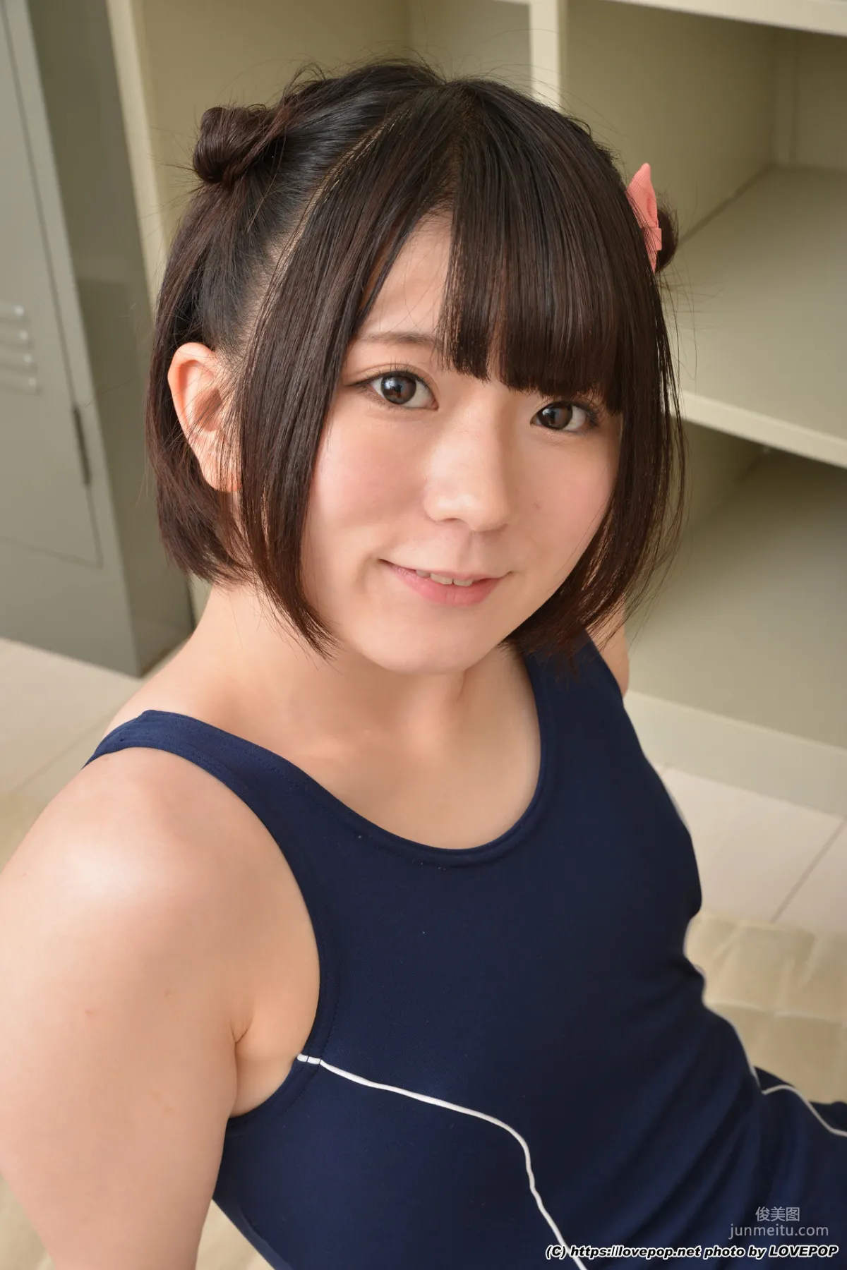 [LovePop] Shinozaki Mio, Mio Shinozaki, Black Stockings + School Swimsuit Set09 Photo Set photo 33