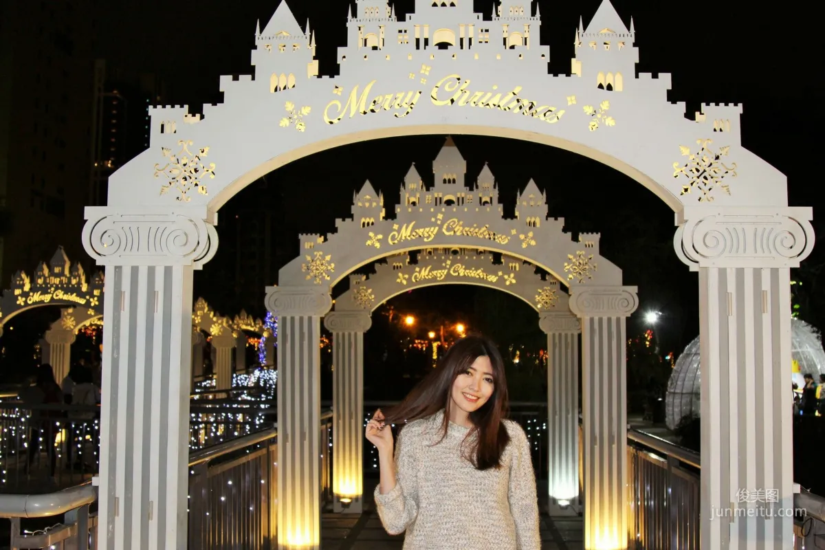[Taiwan Beauties] Huang Pin Xuan, Banqiao Christmas City Night Shoot Photo Set photo 7