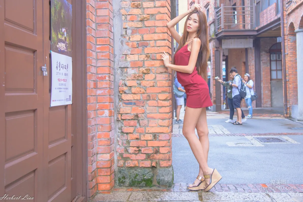 [Taiwan Beauties] Huang Shangyan Bopiliao - Halter Bodycon Red Dress Photo Set photo 18