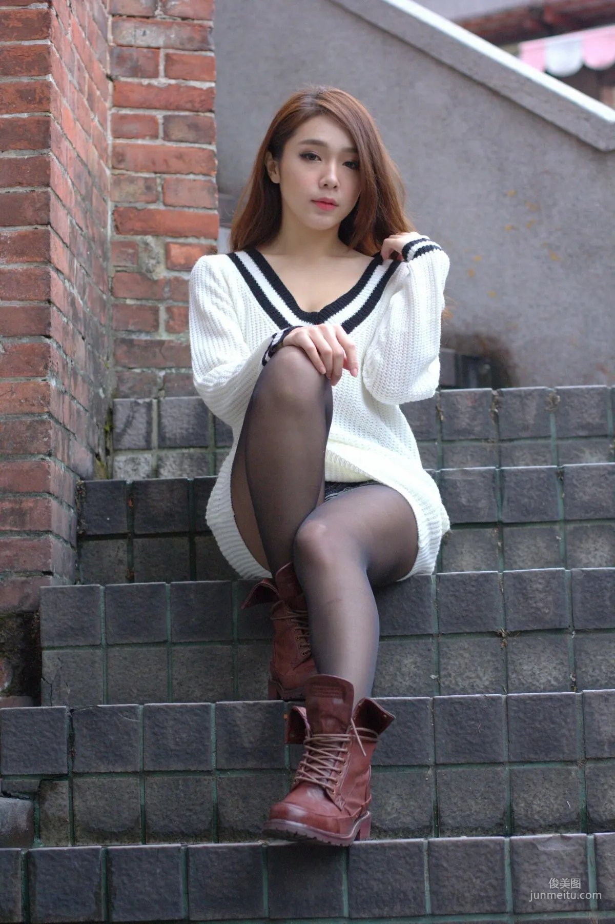 [Taiwan Beauties] Baby66 Black Stockings Street Snap Photo Set photo 13