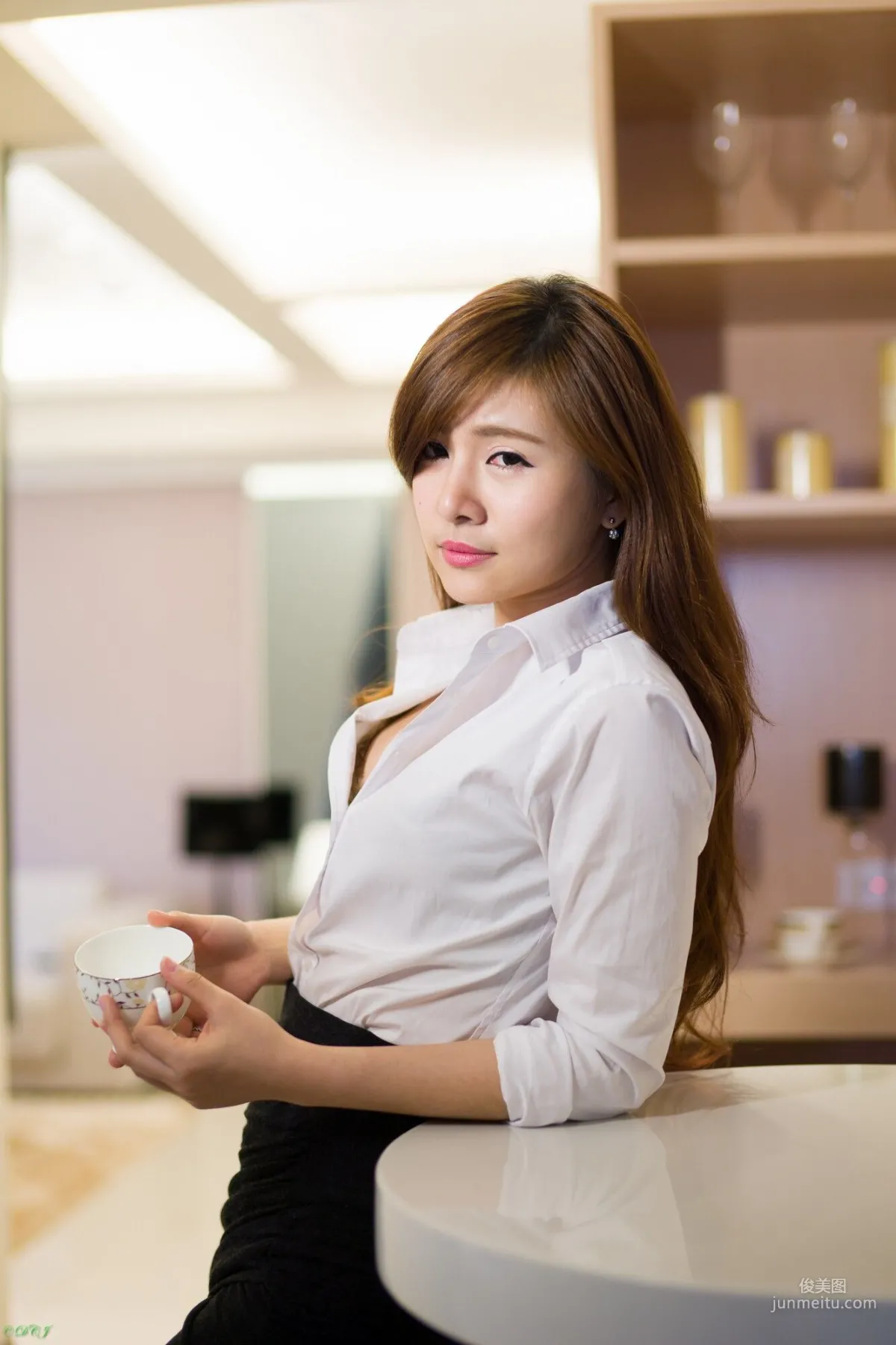 [Taiwan Beauties] Abbie Chiu, Black Stockings OL Lingerie Appreciation Photo Set photo 84
