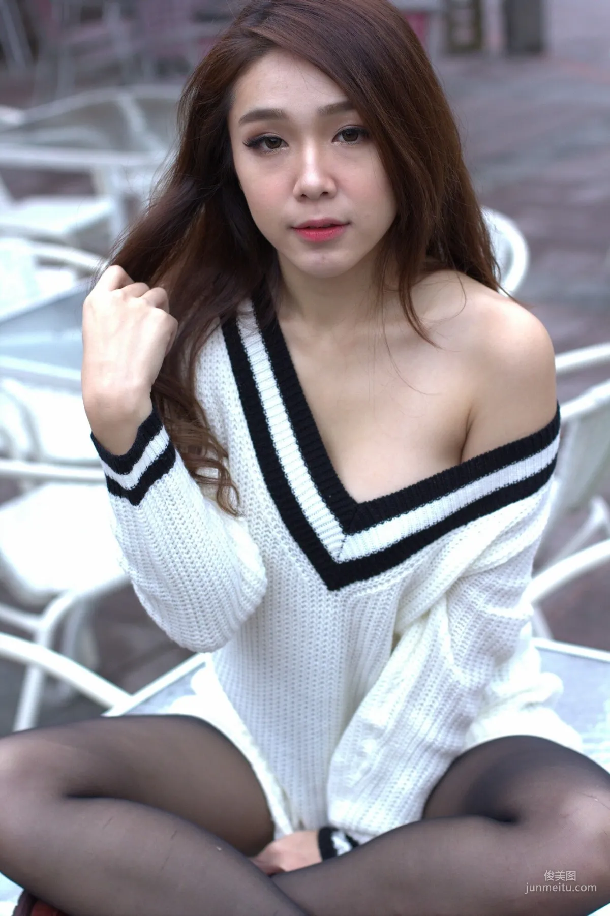 [Taiwan Beauties] Baby66 Black Stockings Street Snap Photo Set photo 50