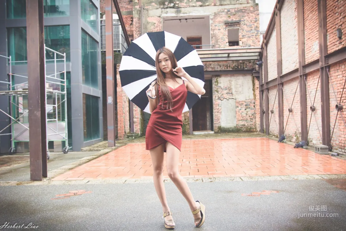 [Taiwan Beauties] Huang Shangyan Bopiliao - Halter Bodycon Red Dress Photo Set photo 36
