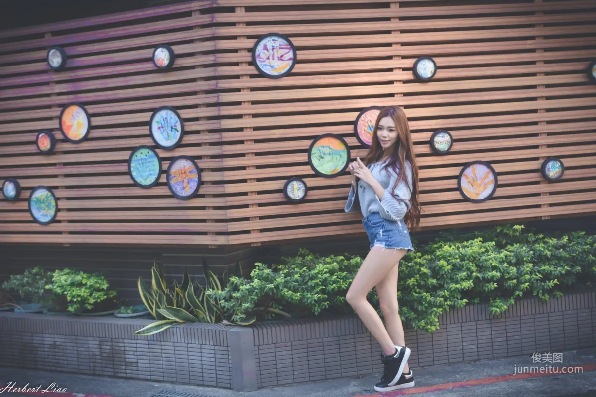 [Taiwan Beauties] Huang Shangyan Rubis, Guting Station Area, Denim Hot Pants Street Snap Photo Set photo 8