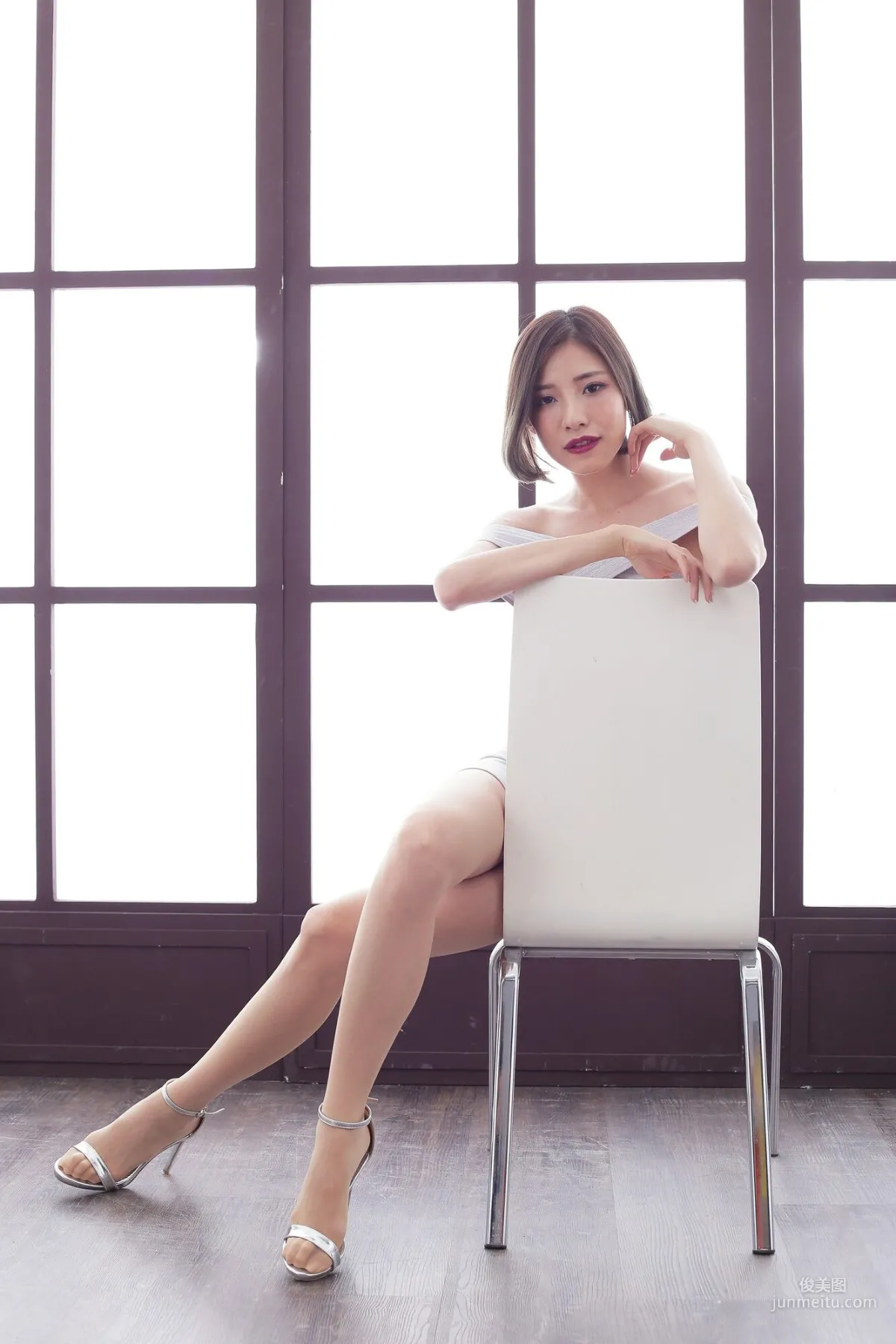 [Taiwan Beauties] Chen Yuxue Abby, Suspender Bodycon Short Skirt, Beautiful Legs and High Heels Photo Set photo 54