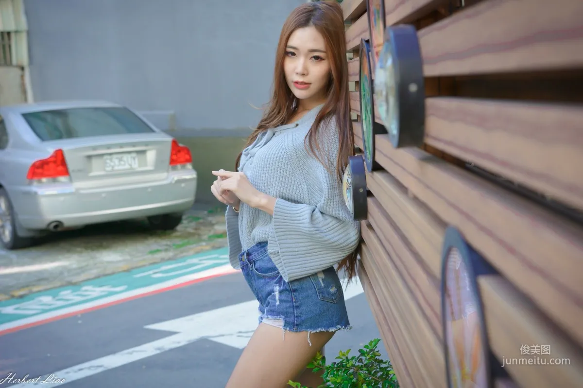 [Taiwan Beauties] Huang Shangyan Rubis, Guting Station Area, Denim Hot Pants Street Snap Photo Set photo 5