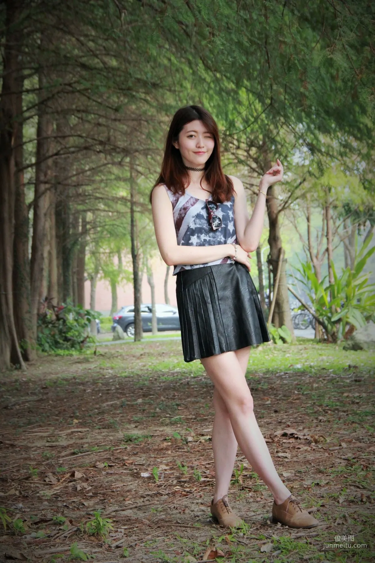[Taiwan Internet Celebrity Beauty] Brindy Xuexue/Huang Pin Xuan 'Taiwan University Outdoor Shoot' Photo Set photo 23