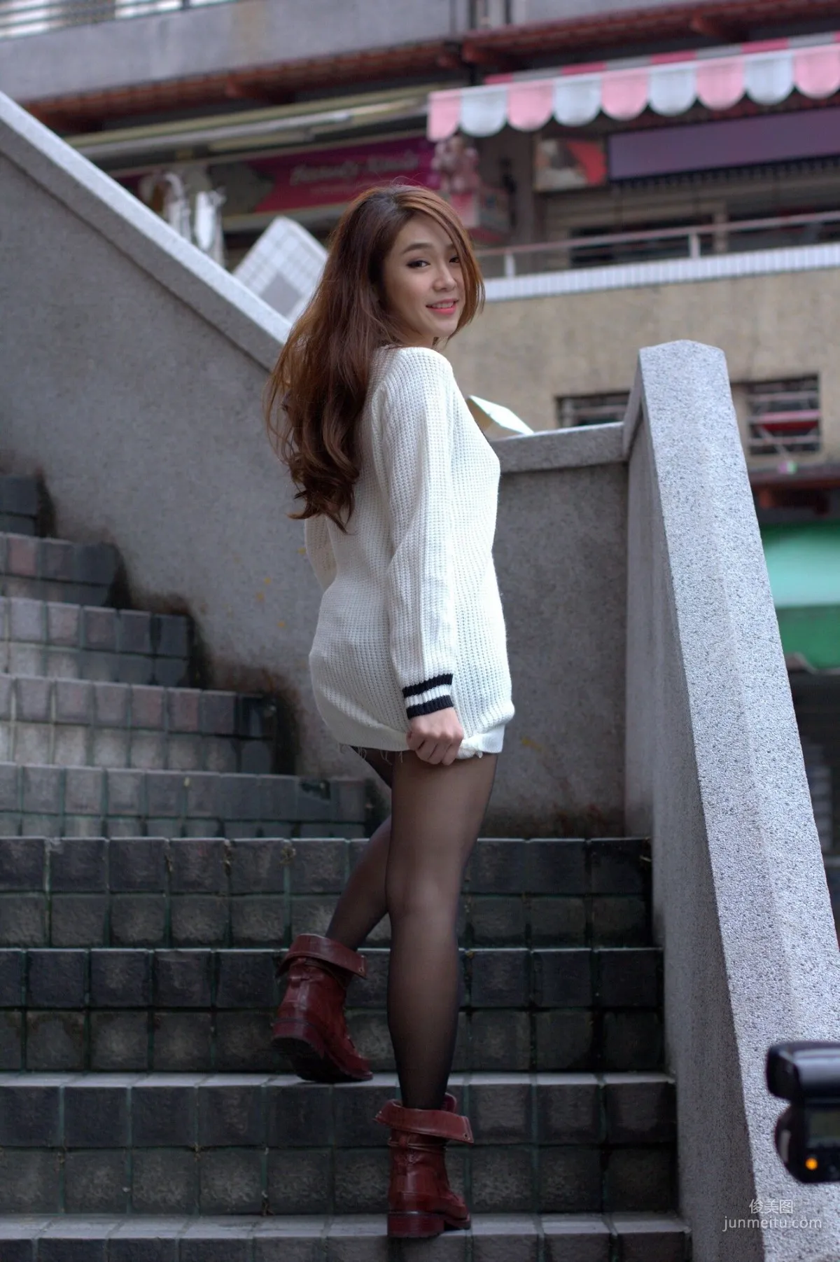 [Taiwan Beauties] Baby66 Black Stockings Street Snap Photo Set photo 23