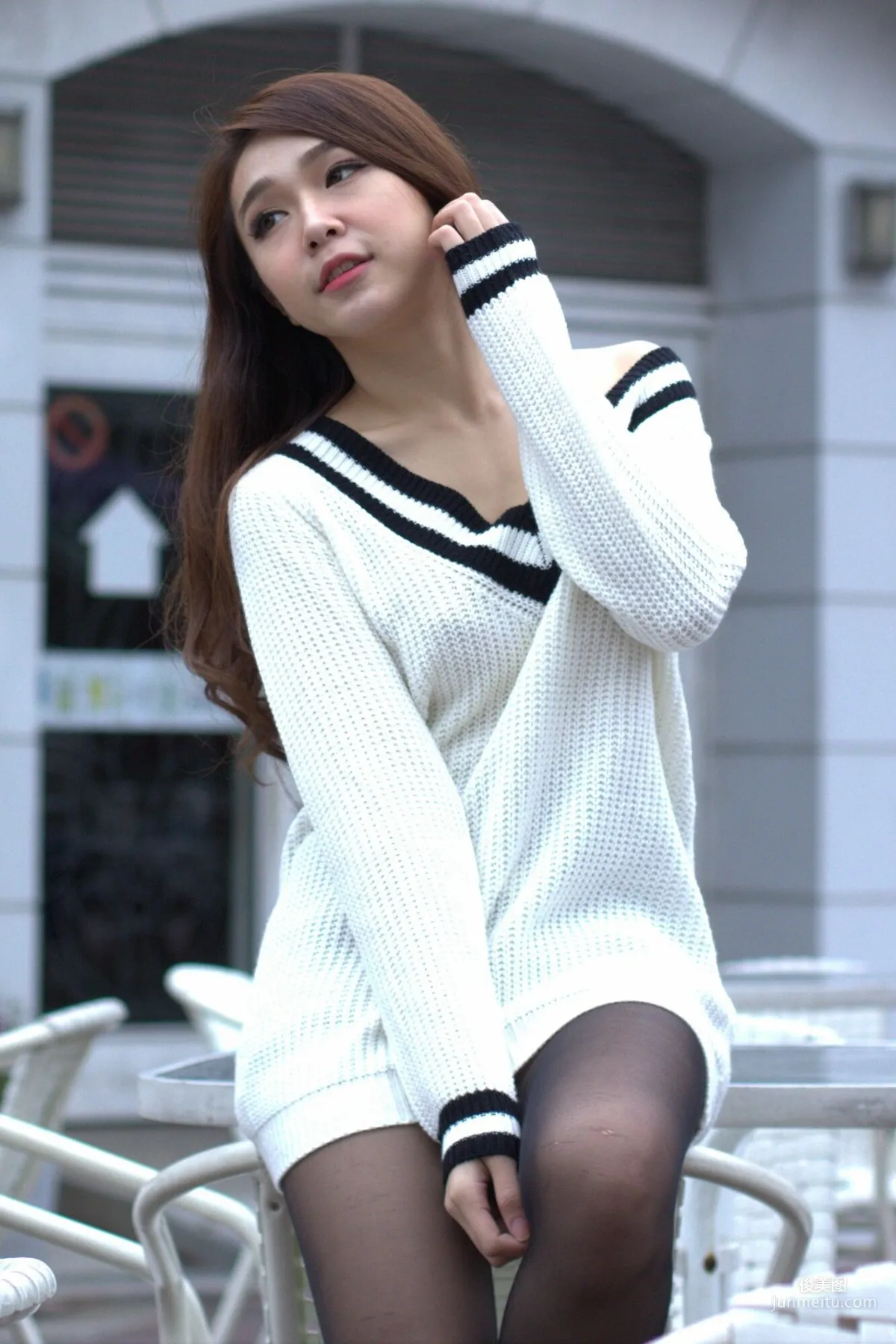 [Taiwan Beauties] Baby66 Black Stockings Street Snap Photo Set photo 34