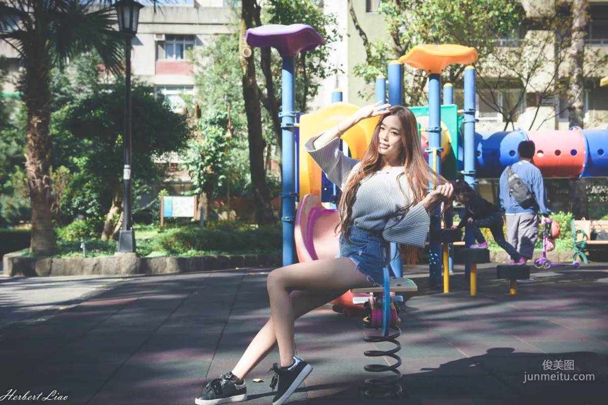 [Taiwan Beauties] Huang Shangyan Rubis, Guting Station Area, Denim Hot Pants Street Snap Photo Set photo 23