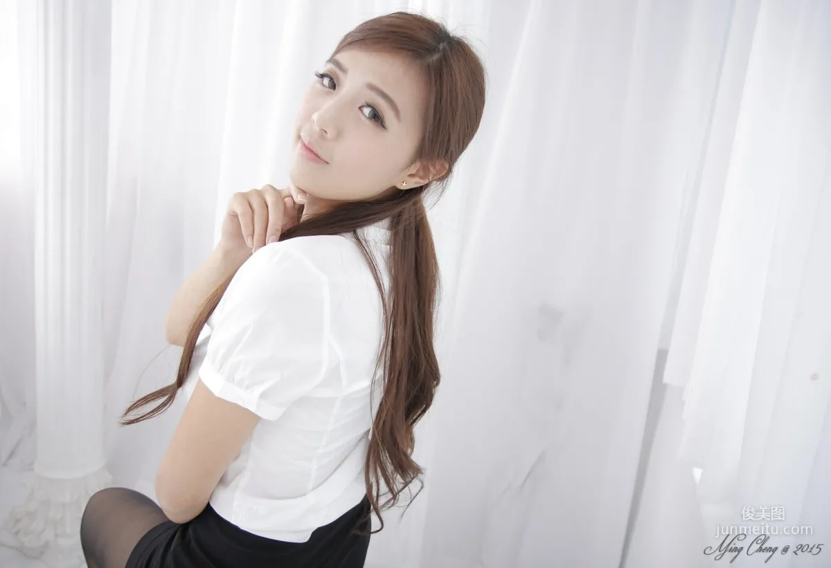 [Taiwan Beauties] Anna 'Black Stockings OL Bathroom Series' Photo Set photo 82