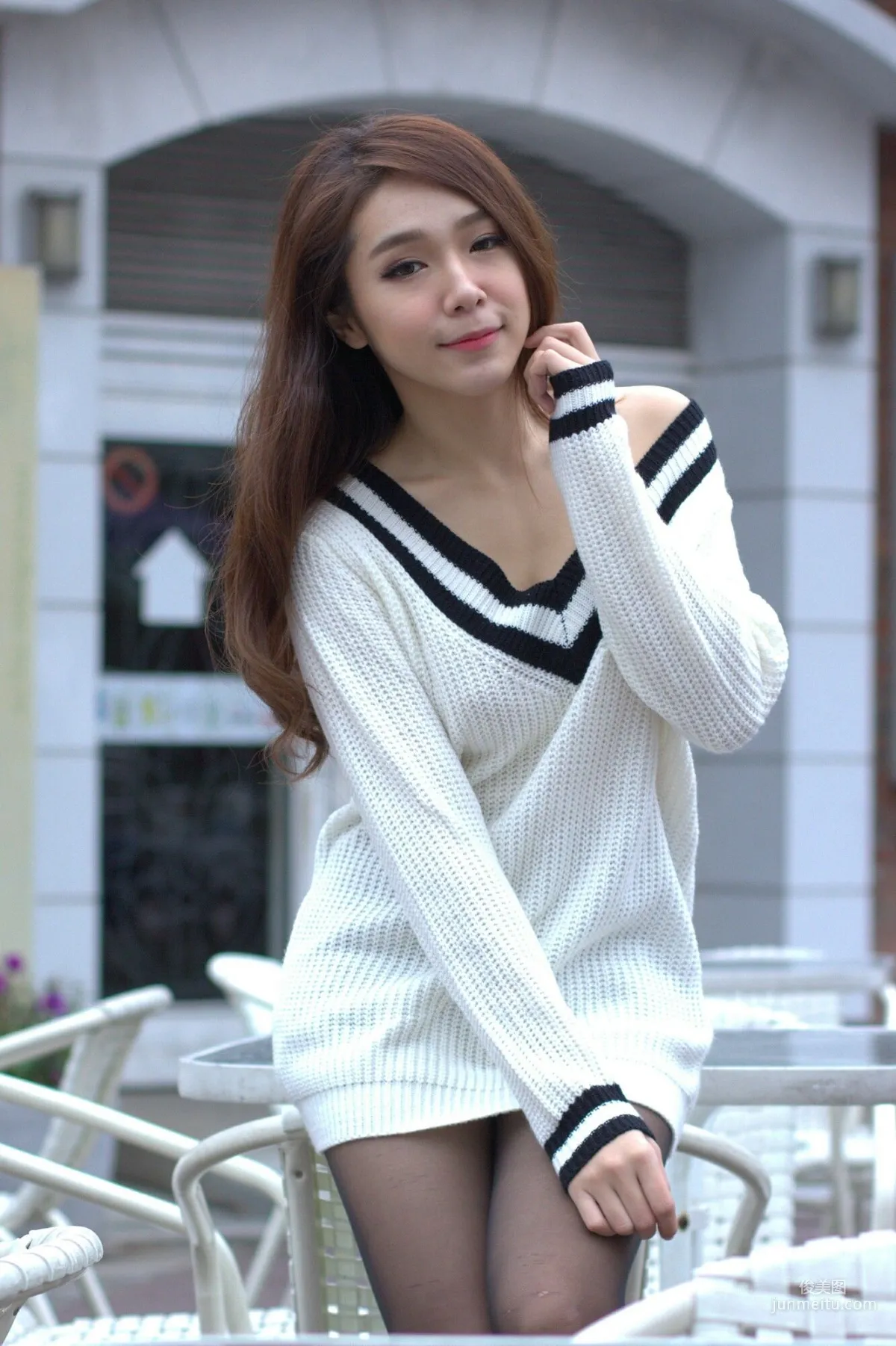 [Taiwan Beauties] Baby66 Black Stockings Street Snap Photo Set photo 36