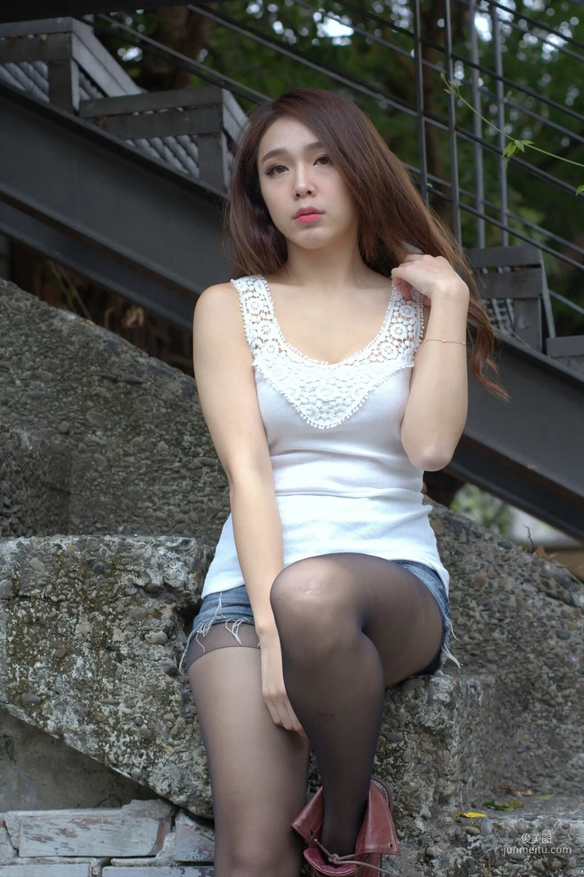 [Taiwan Beauties] Baby66 Black Stockings Street Snap Photo Set photo 78