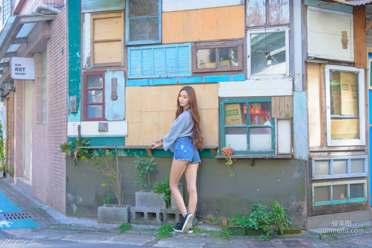 [Taiwan Beauties] Huang Shangyan Rubis, Guting Station Area, Denim Hot Pants Street Snap Photo Set photo 56