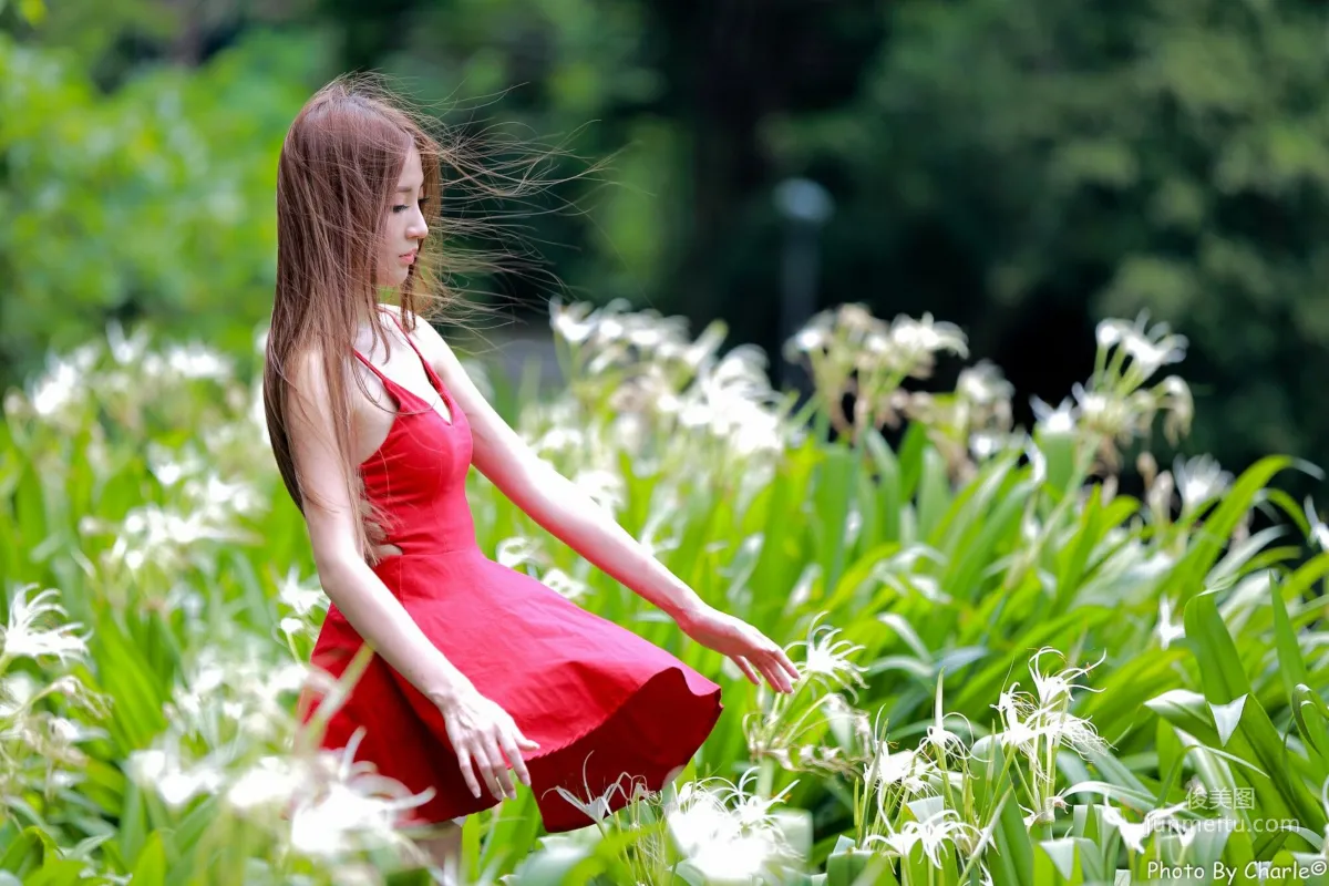[Taiwan Beauties] Anber Xiao Anbai, MRT Xinbeitou Station, Outdoor Photo Set photo 39