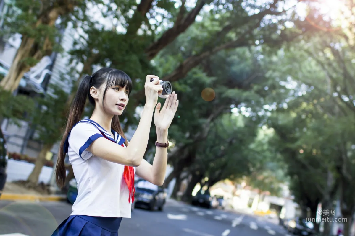 [Taiwan Beauties] Cai Yixin, Chiang Kai-shek Memorial Hall + Fujin Street Fashion Outdoor Shoot Photo Set photo 38