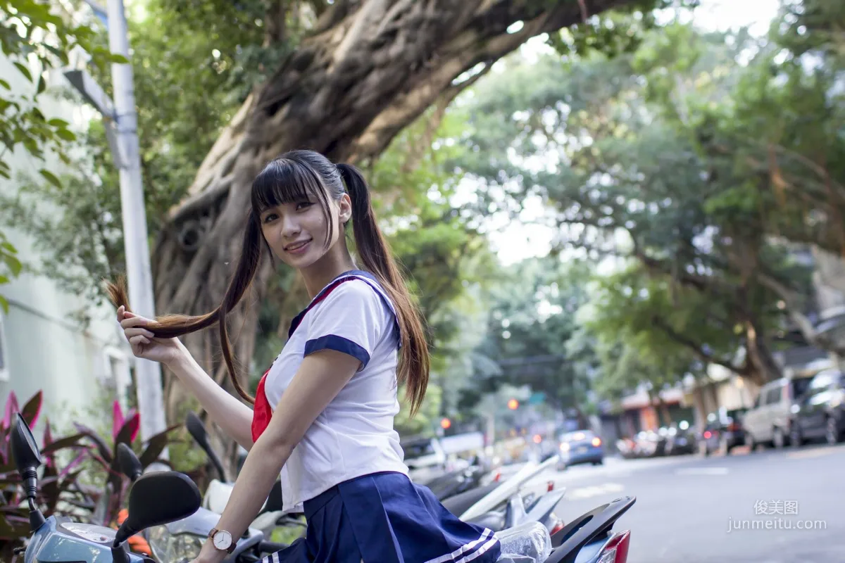 [Taiwan Beauties] Cai Yixin, Chiang Kai-shek Memorial Hall + Fujin Street Fashion Outdoor Shoot Photo Set photo 40