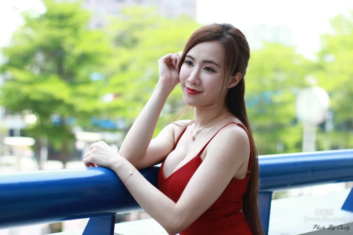 [Taiwan Beauties] Dora Zeng Yanxi, Kaohsiung Arena: Red Halter Bodycon Dress Photo Set photo 73