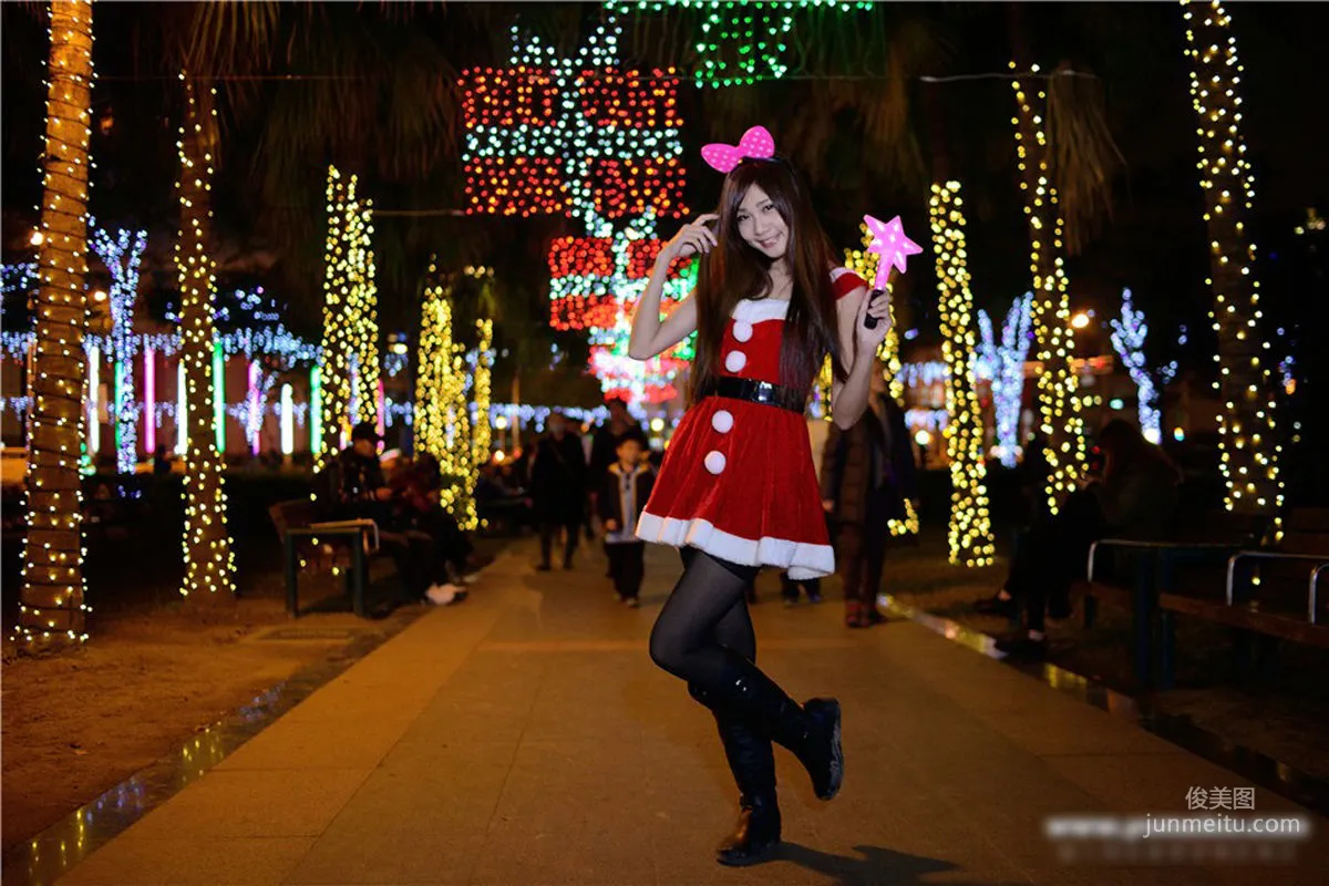 [Taiwan Beauties] Zhang Yazhu chu, Banqiao Station Christmas Outdoor Shoot Photo Set photo 8