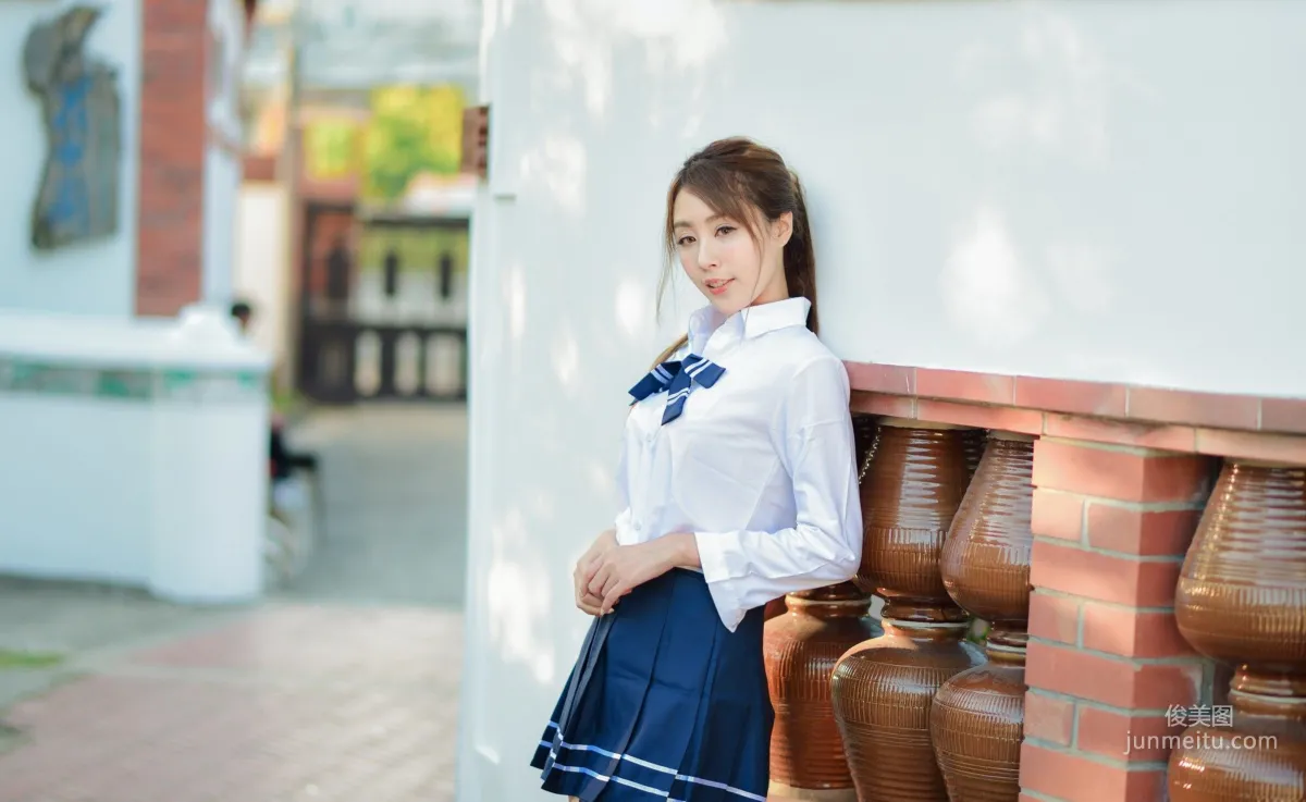[Taiwan Beauties] Miso Xia Qing Classic Qipao + Fresh School Uniform Photo Set photo 41