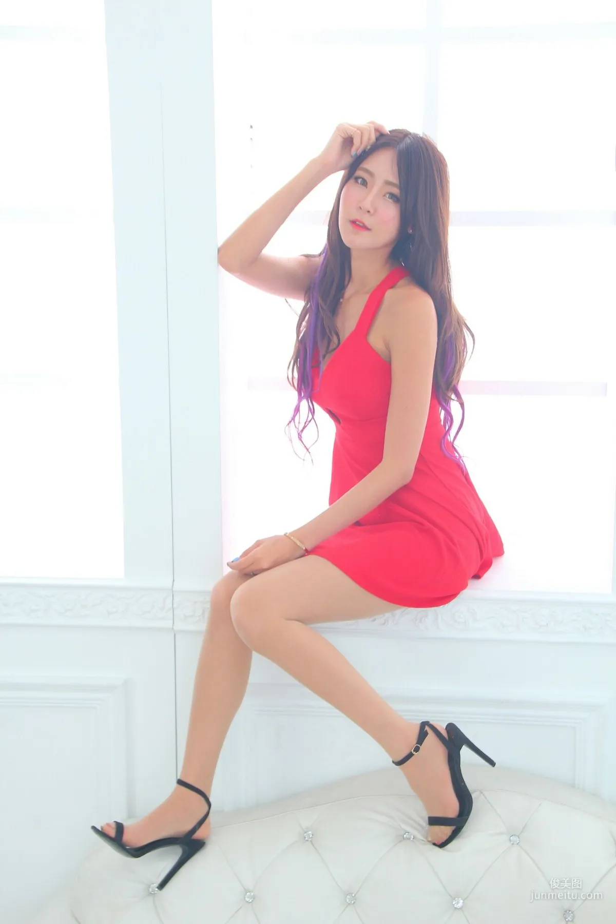 [Taiwan Beauties] Winnie Xiaoxue "Red Slip Dress" Photo Set photo 26