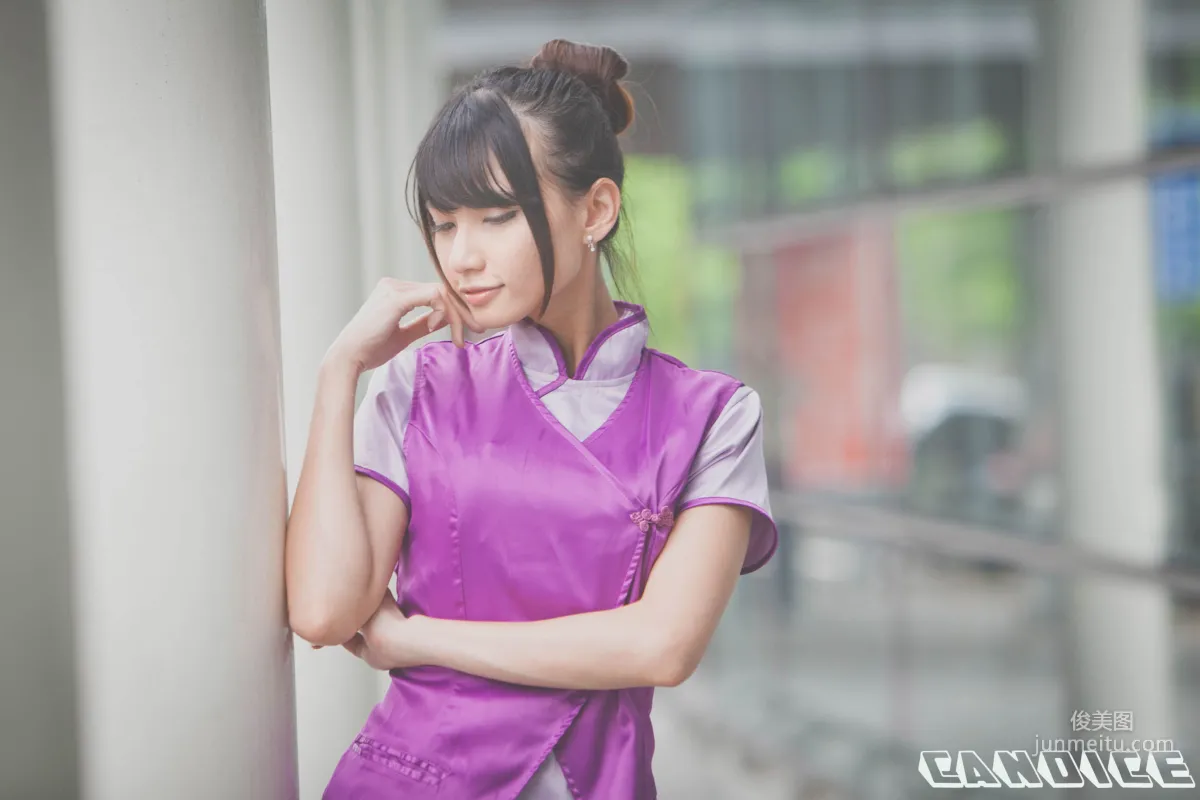 [台灣正妹] 蔡譯心Candice《空姐黑絲街拍》 寫真集 36