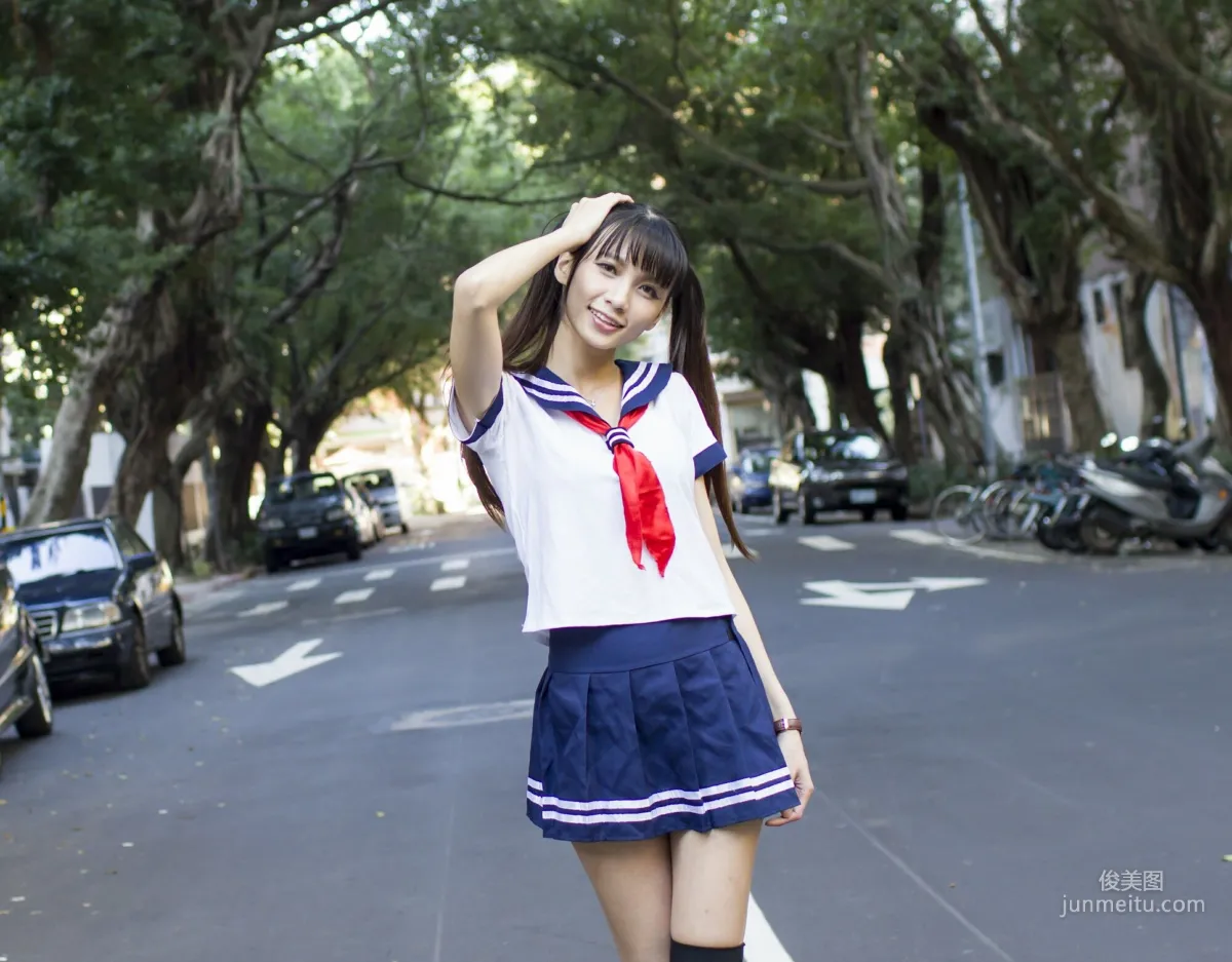 [Taiwan Beauties] Cai Yixin, Chiang Kai-shek Memorial Hall + Fujin Street Fashion Outdoor Shoot Photo Set photo 34
