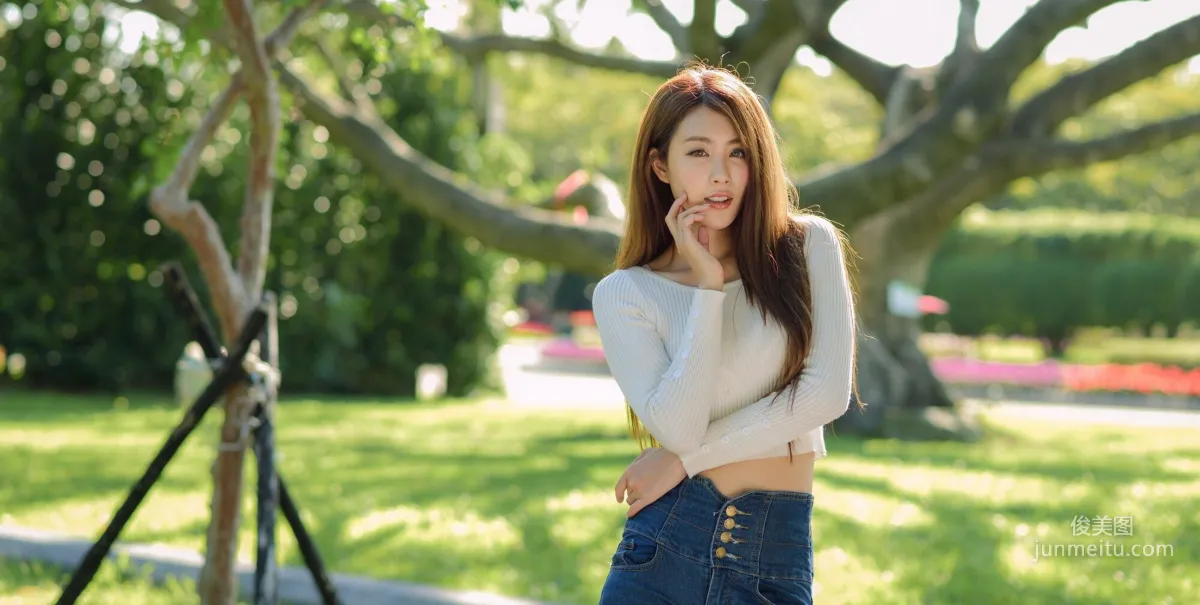 [Taiwan Young Model] Xia Qing Miso Park Denim Tight Pants and Beautiful Legs Photo Set photo 27