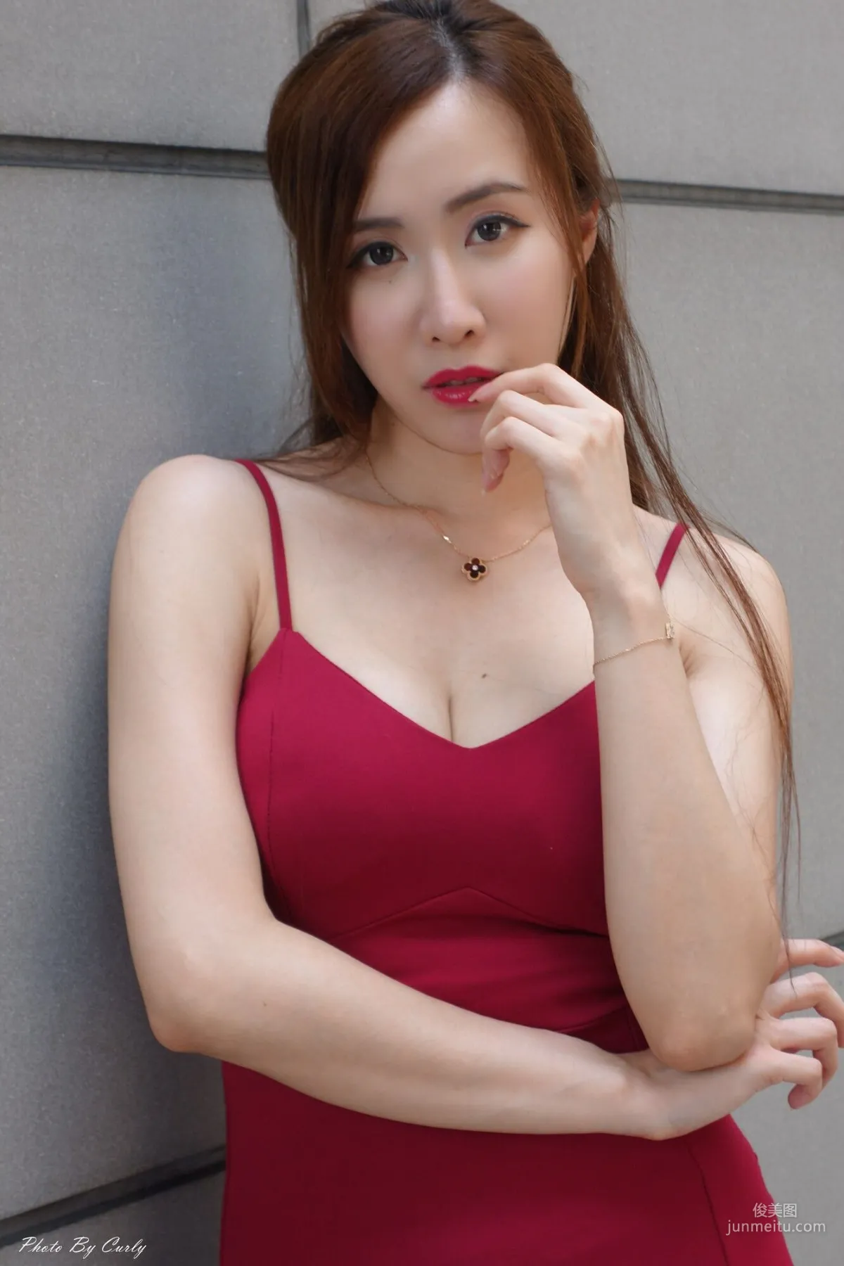 [Taiwan Beauties] Dora Zeng Yanxi, Kaohsiung Arena: Red Halter Bodycon Dress Photo Set photo 5