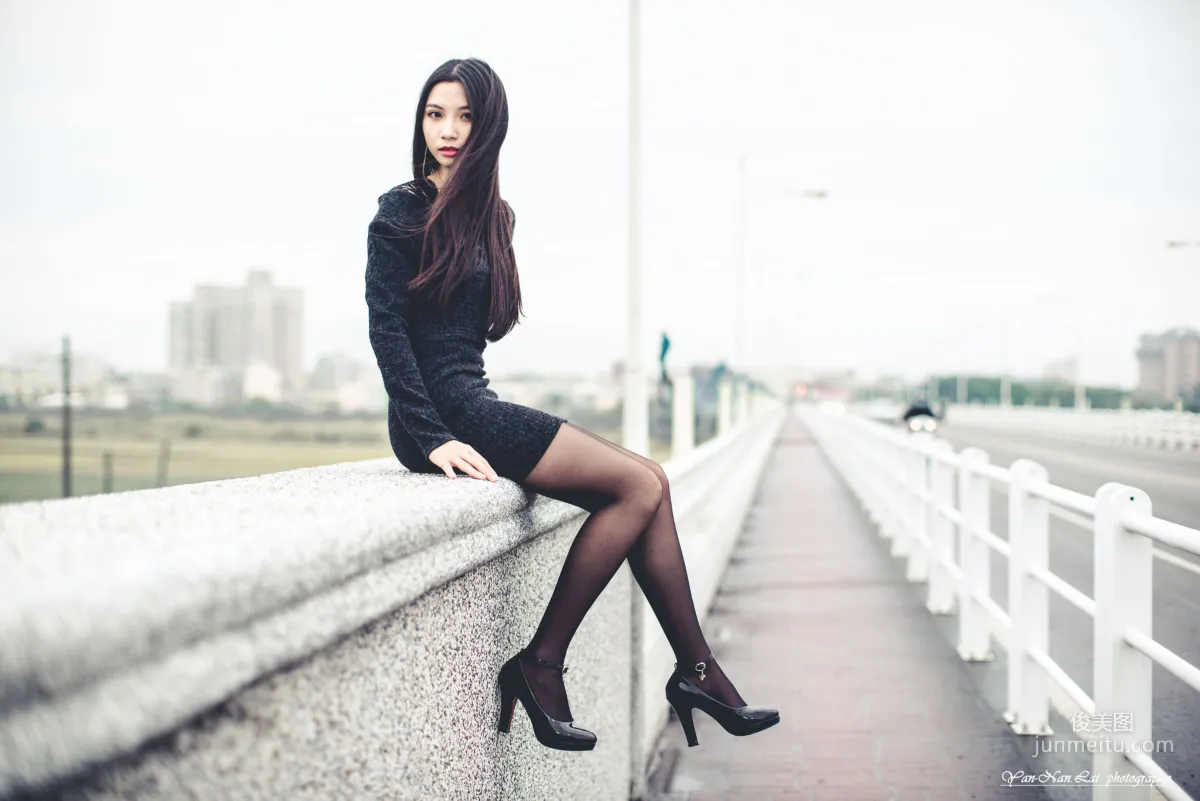 [Taiwan Beauties] Jenny, Black Stockings Outdoor Shoot Photo Set photo 12