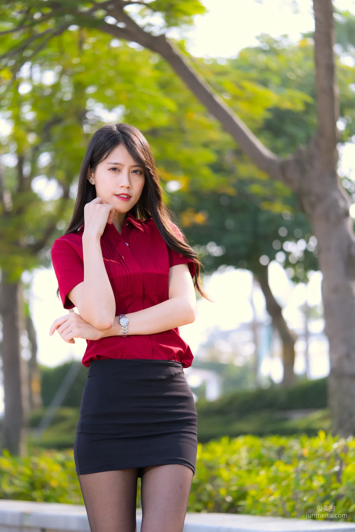 [Taiwan Beauties] Baoer Candy Dream Mall Black Stockings Street Snap Photo Set photo 55