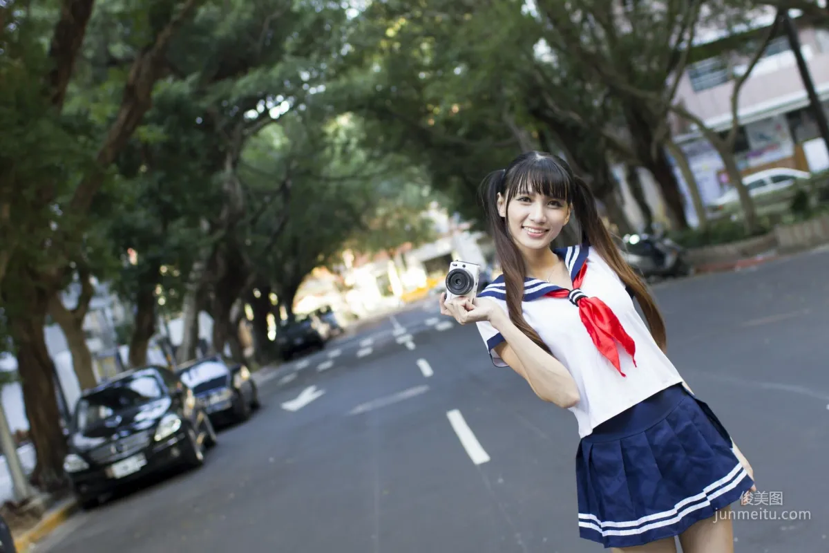 [Taiwan Beauties] Cai Yixin, Chiang Kai-shek Memorial Hall + Fujin Street Fashion Outdoor Shoot Photo Set photo 39
