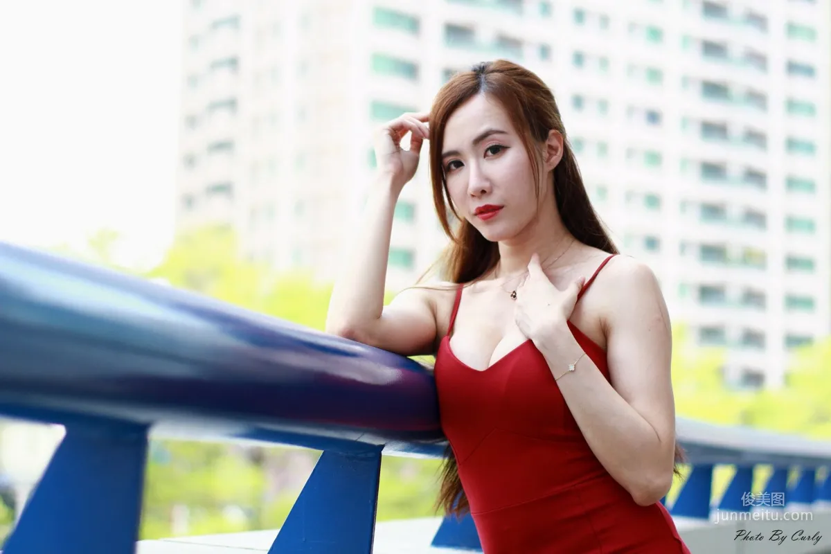 [Taiwan Beauties] Dora Zeng Yanxi, Kaohsiung Arena: Red Halter Bodycon Dress Photo Set photo 74