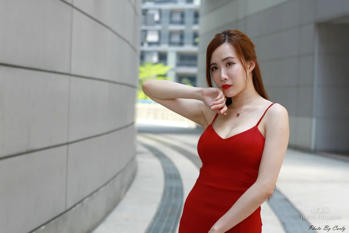 [Taiwan Beauties] Dora Zeng Yanxi, Kaohsiung Arena: Red Halter Bodycon Dress Photo Set photo 39
