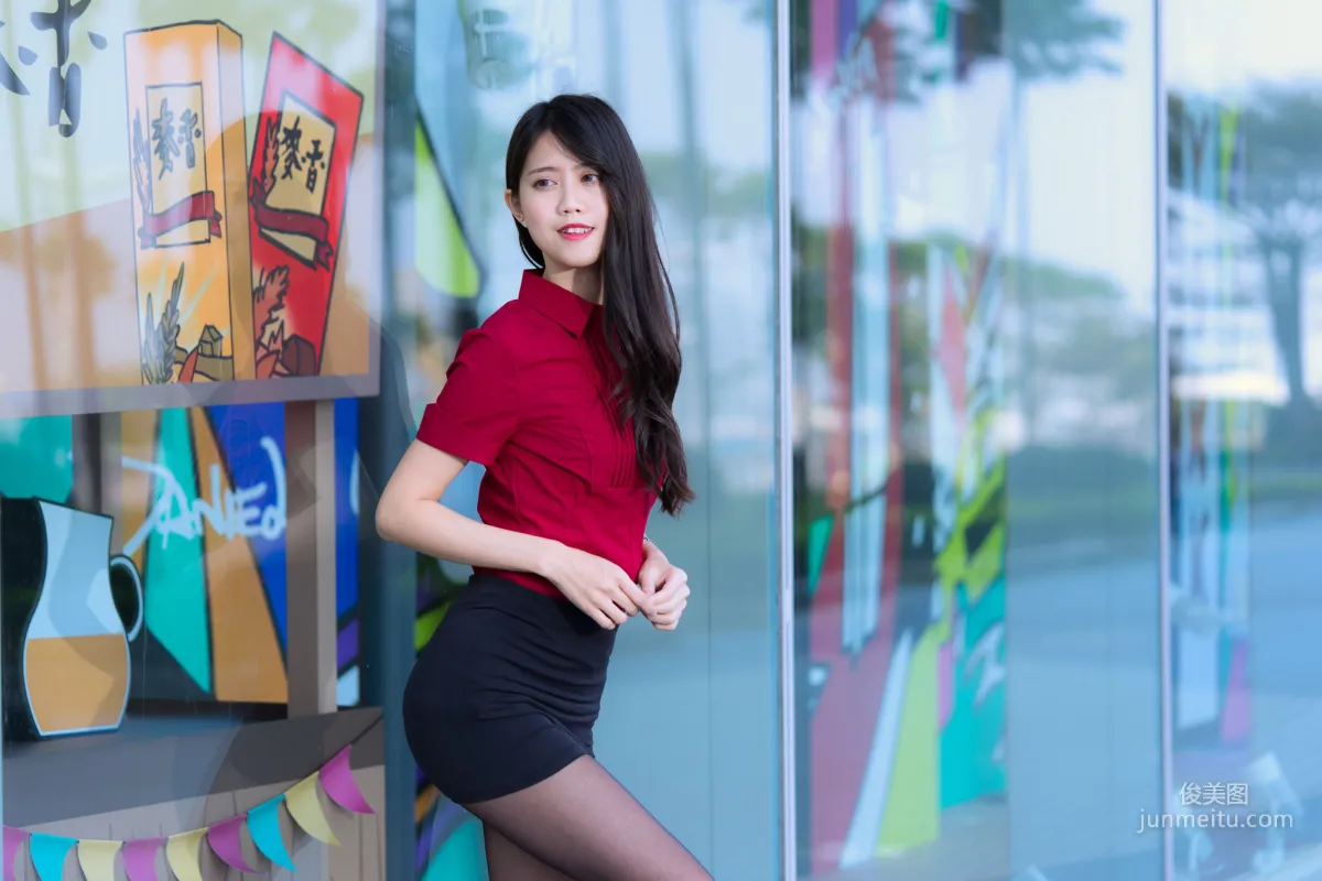 [Taiwan Beauties] Baoer Candy Dream Mall Black Stockings Street Snap Photo Set photo 37