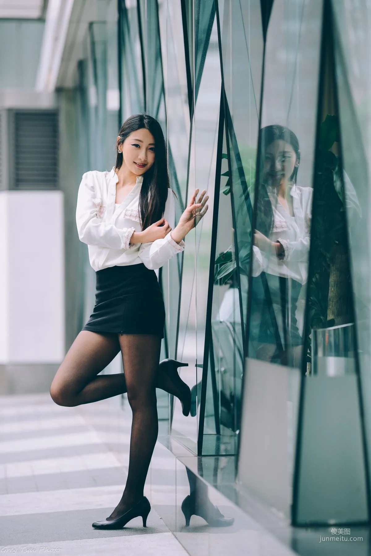 [Taiwan Beauties] Joan Xiaokui, Fresh Leg Model Style and Xinyi Street Snap Photo Set photo 29