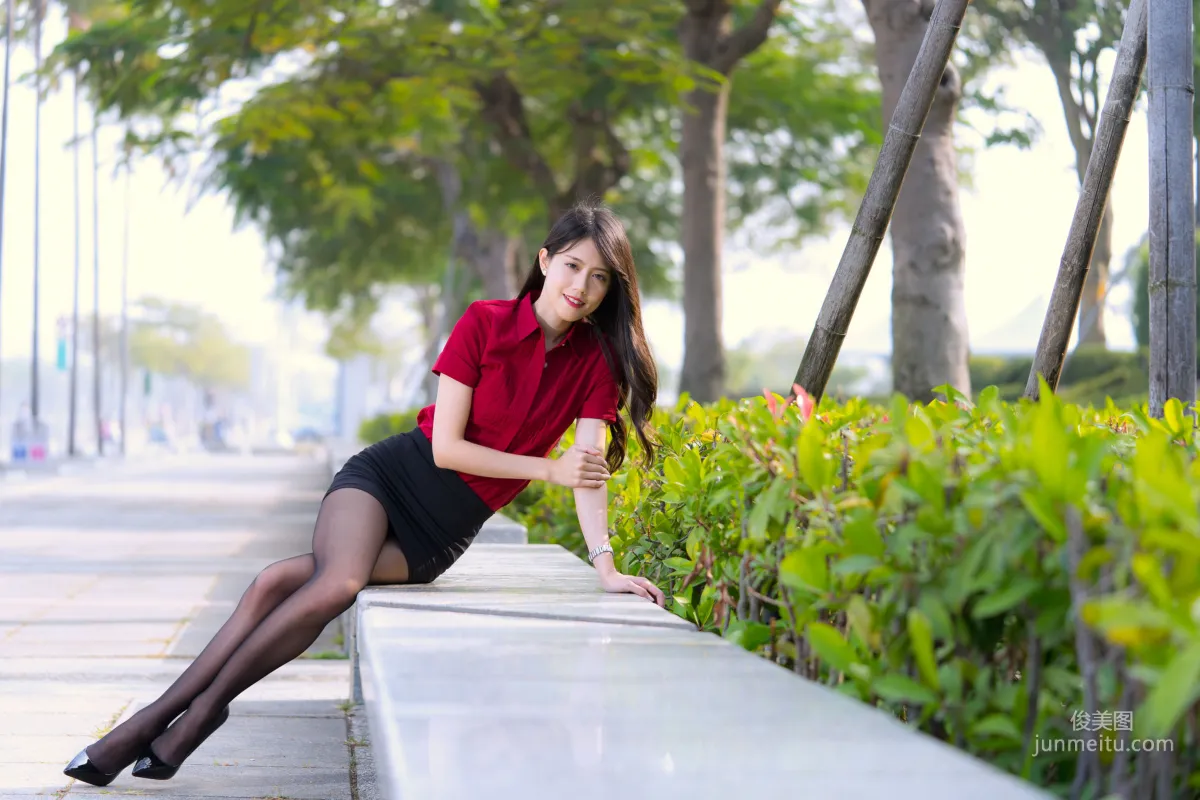 [Taiwan Beauties] Baoer Candy Dream Mall Black Stockings Street Snap Photo Set photo 48