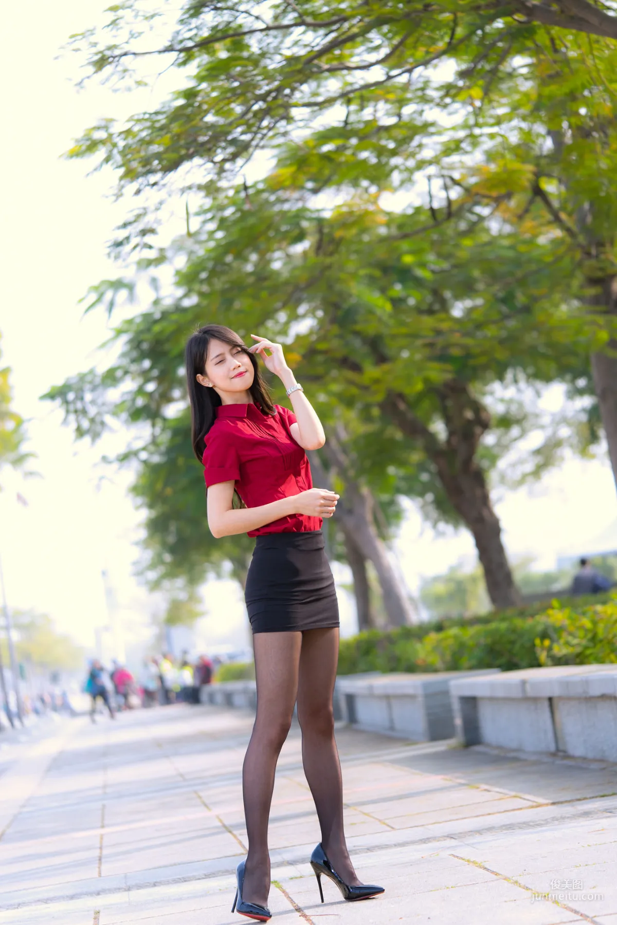 [Taiwan Beauties] Baoer Candy Dream Mall Black Stockings Street Snap Photo Set photo 13