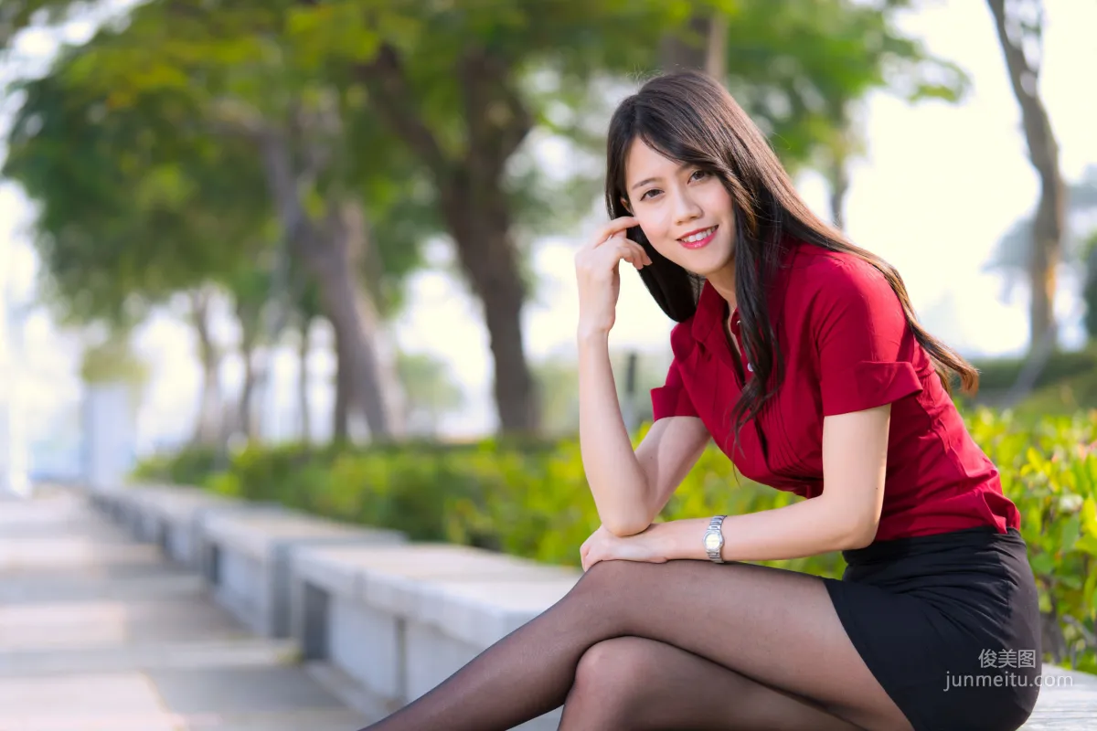 [Taiwan Beauties] Baoer Candy Dream Mall Black Stockings Street Snap Photo Set photo 30