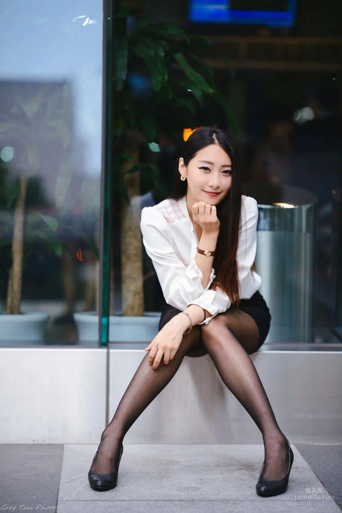 [Taiwan Beauties] Joan Xiaokui, Fresh Leg Model Style and Xinyi Street Snap Photo Set photo 46
