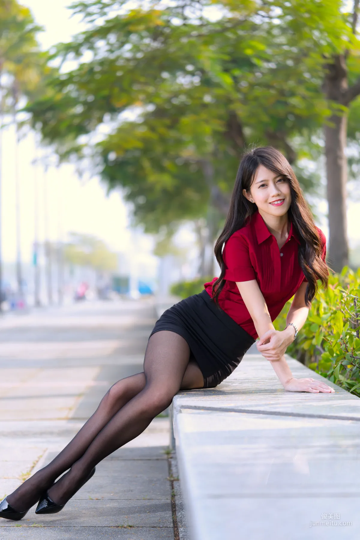 [Taiwan Beauties] Baoer Candy Dream Mall Black Stockings Street Snap Photo Set photo 75