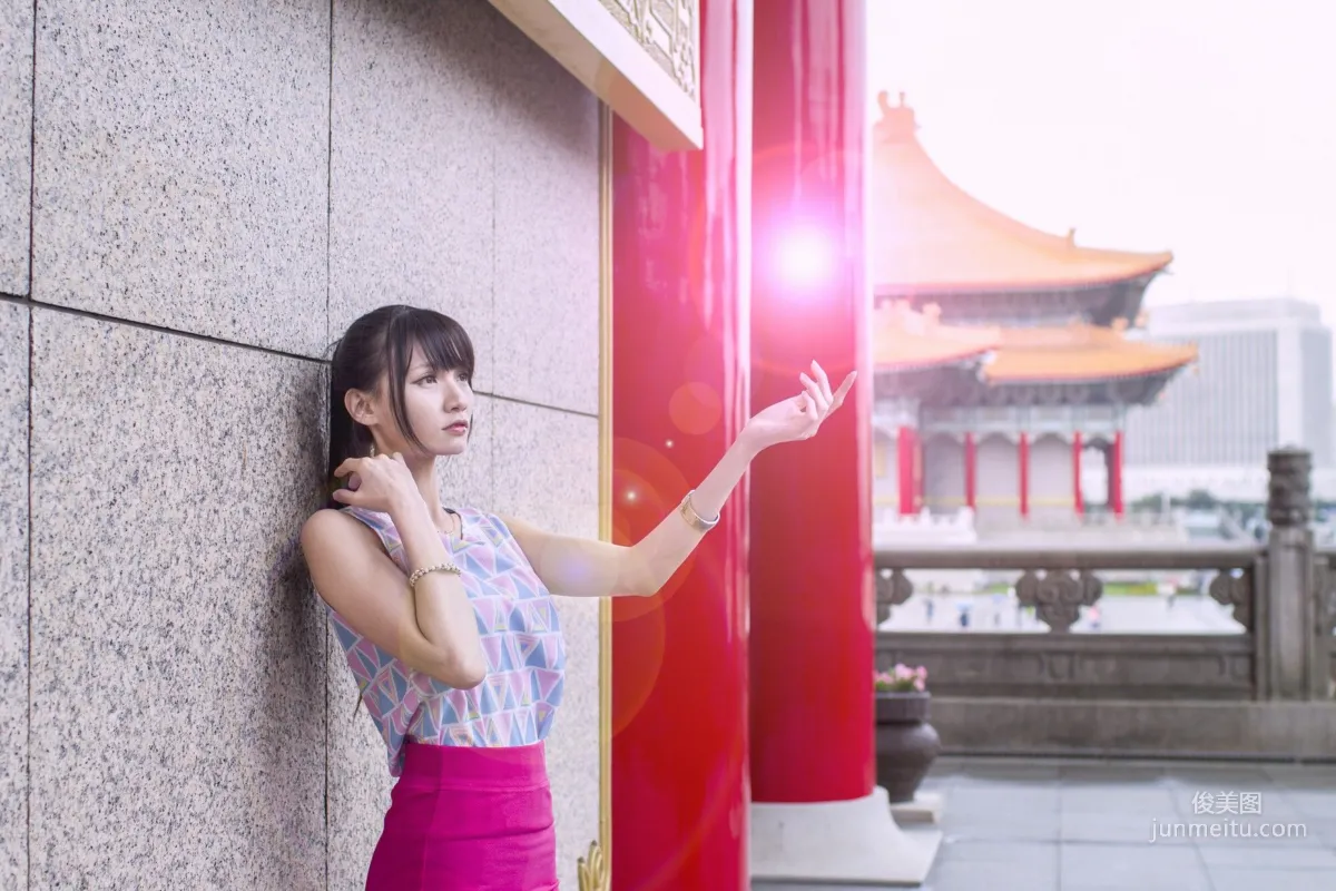 [Taiwan Beauties] Cai Yixin, Chiang Kai-shek Memorial Hall + Fujin Street Fashion Outdoor Shoot Photo Set photo 8