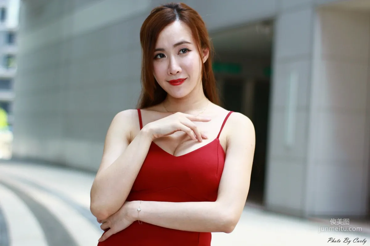 [Taiwan Beauties] Dora Zeng Yanxi, Kaohsiung Arena: Red Halter Bodycon Dress Photo Set photo 43