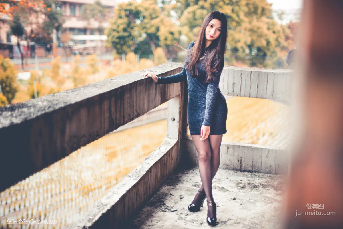 [Taiwan Beauties] Jenny, Black Stockings Outdoor Shoot Photo Set photo 33